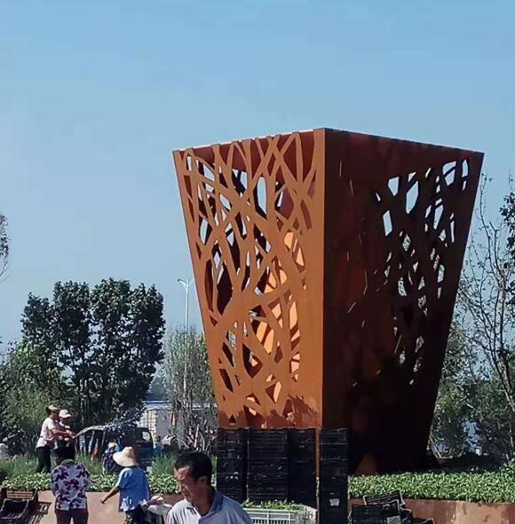 顺义耐候钢板雕塑